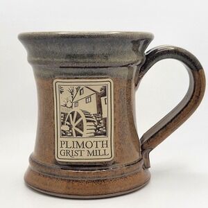 Sunset Hill Handcrafted Stoneware Mug Plimoth Grist Mill USA Earthy Tone Rustic